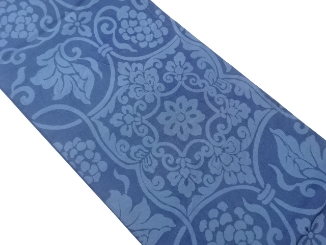 JAPANESE KIMONO / FUKURO OBI / WOVEN GRAPE & ARABESQUE PATTERN 